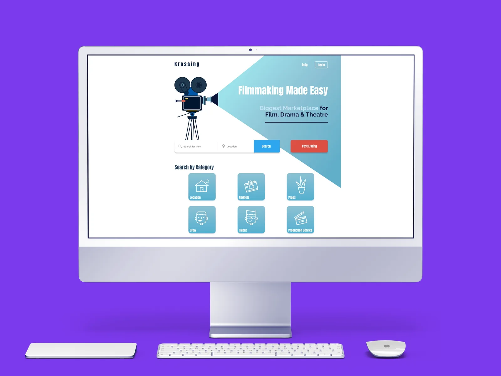Krossing — detail from the published product interface